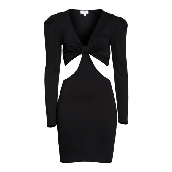 Socialite Bodycon Cut-Out Long Sleeve Mini Dress - Picture 9 of 9